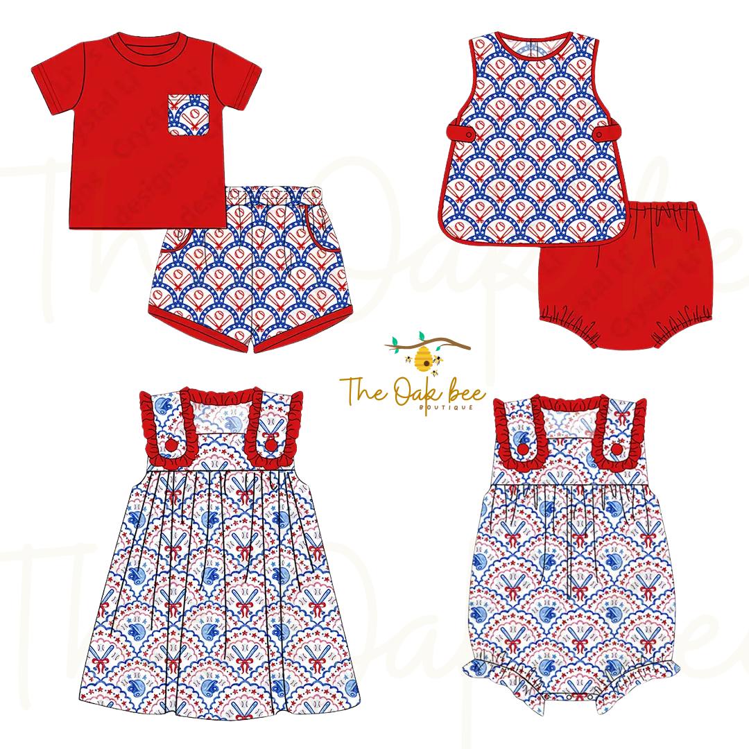 ⭐ Red, White & Blue Baseball Kids Collection