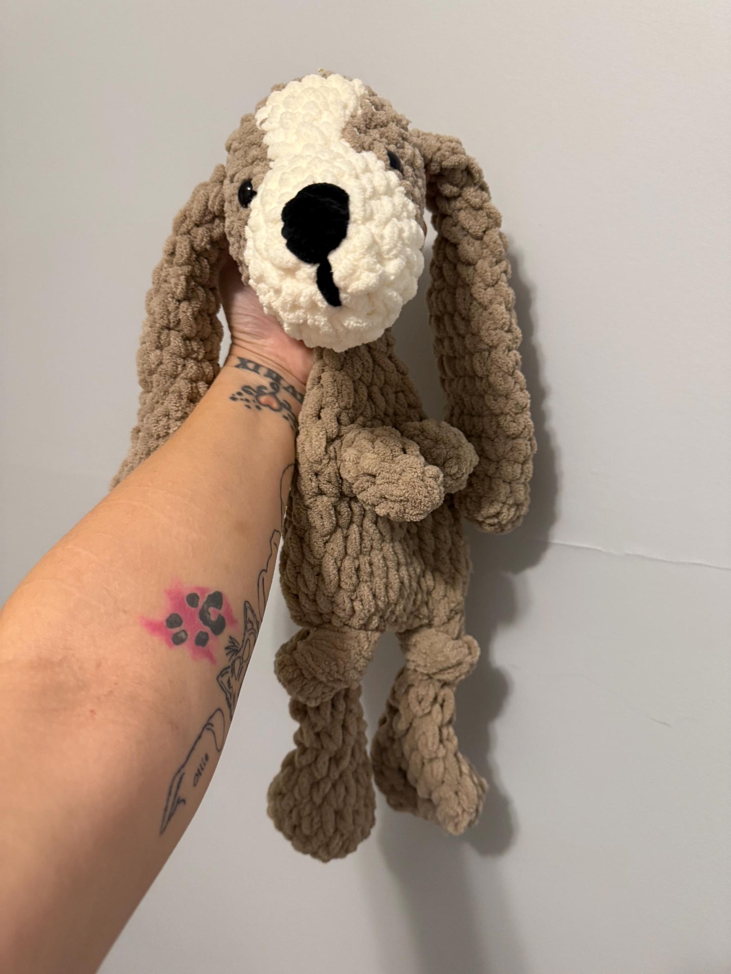 Dog Hound Plushy Stuffed Crochet Pet | Baby Shower Gift | Crochet Gift | Handmade Gift | Puppy Dog | Lovey | Stuffey | Plushy