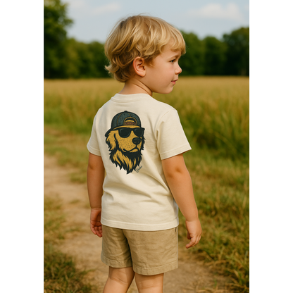 🐾 Cool Pup Kids Tee – Golden Retriever with Shades