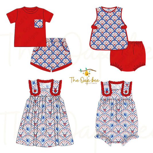 ⭐ Red, White & Blue Baseball Kids Collection
