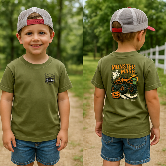 🎃 Monster Mash Kids Tee – Halloween Monster Truck Shirt