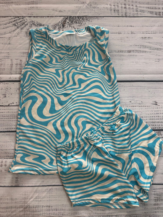 Retro Blue Stripe Set-4T