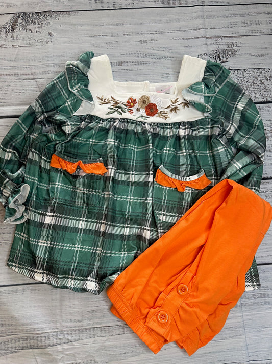 Green Plaid Pumpkin Set