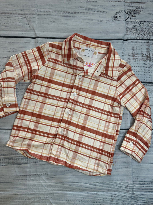 Brown Plaid Polo