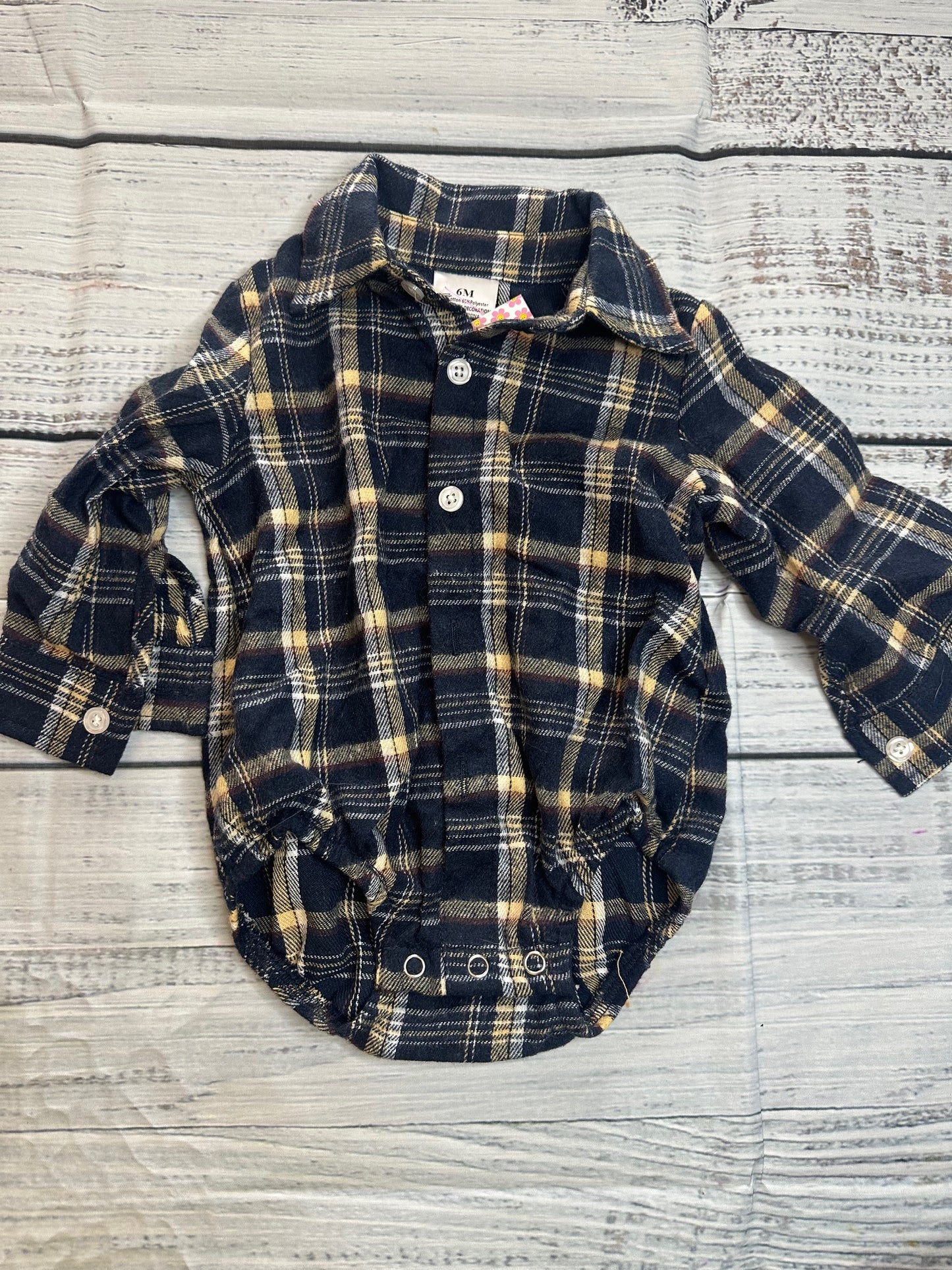 Navy Plaid Polo bubble