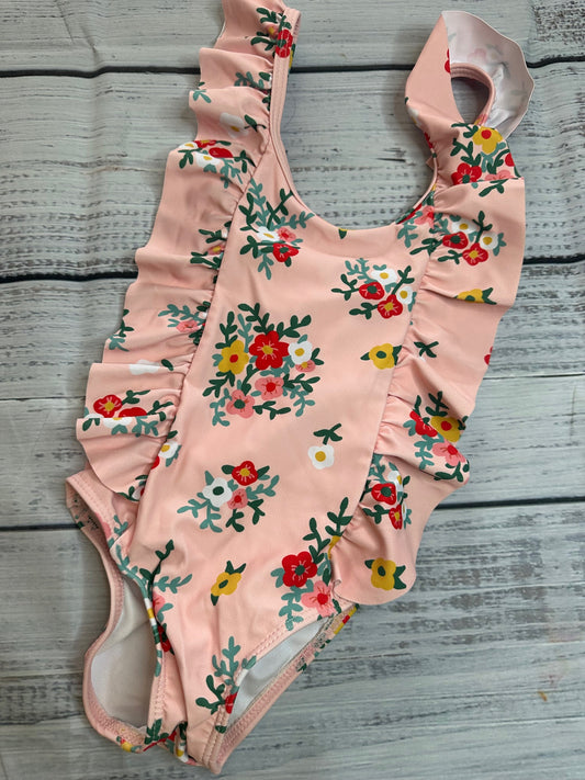 Pink Floral Swim Suit