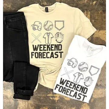 Tan Weekend Forecast- Baseball Tee