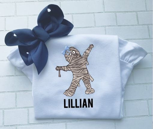 Mummy, Halloween Shirt/Sibling/Monogram/Ruffle/Baby/Kid/Toddler/Children/Shirt/Onesie/Bubble/Gown/Romper