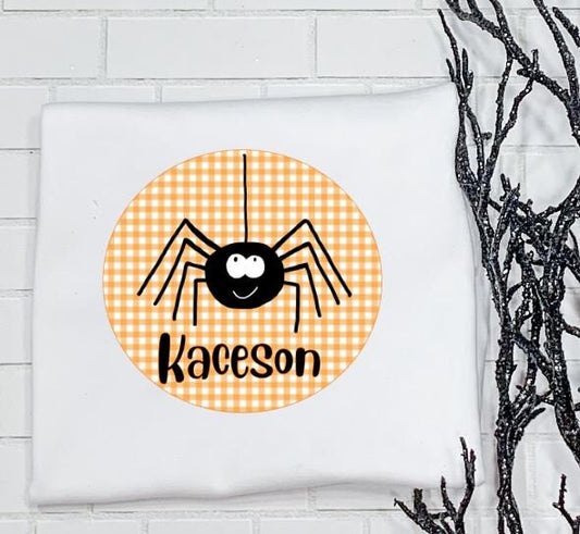 Spider, Halloween Tee/Sibling/Monogram/Ruffle/Baby/Kid/Toddler/Children/Shirt/Onesie/Bubble/Gown/Romper