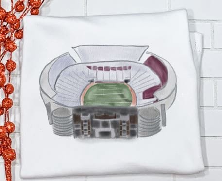 Football Stadium Watercolor Design, Alabama,Roll Tide/Sibling/Monogram/Ruffle/Baby/Kid/Toddler/Children/Shirt/Onesie/Bubble/Gown/Romper