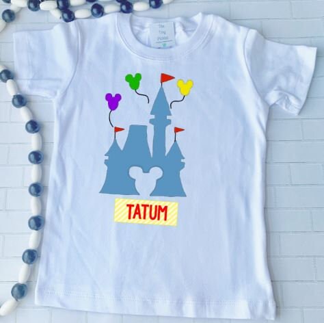 Disney Castle, Disney, Mickey Mouse, Mickey Ears,vacation/Sibling/Monogram/Ruffle/Baby/Kid/Toddler/Children/Shirt/Onesie/Bubble/Gown/Romper