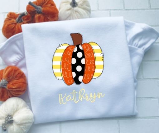 Pumpkin shirt/ Fall outfit/Fall Festival/ Polka Dots/Sibling/Monogram/Ruffle/Baby/Kid/Toddler/Children/Shirt/Onesie/Bubble/Gown/Romper