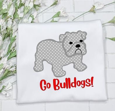 Bulldogs Shirt, Georgia, Mascot, go Bulldogs/Sibling/Monogram/Ruffle/Baby/Kid/Toddler/Children/Shirt/Onesie/Bubble/Gown/Romper