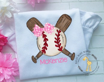 Baseball Shirt/Baseball and bats/monogram/Sibling/Ruffle/Baby/Kid/Toddler/Children/Shirt/Onesie/Bubble/Gown/Romper