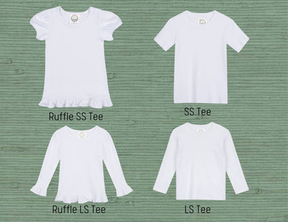 Beach Trio/ Seashell Trio/ Starfish/ Girl Summer Shirt /Sibling/Monogram/Ruffle/Baby/Kid/Toddler/Children/Shirt/Onesie/Bubble/Gown/Romper