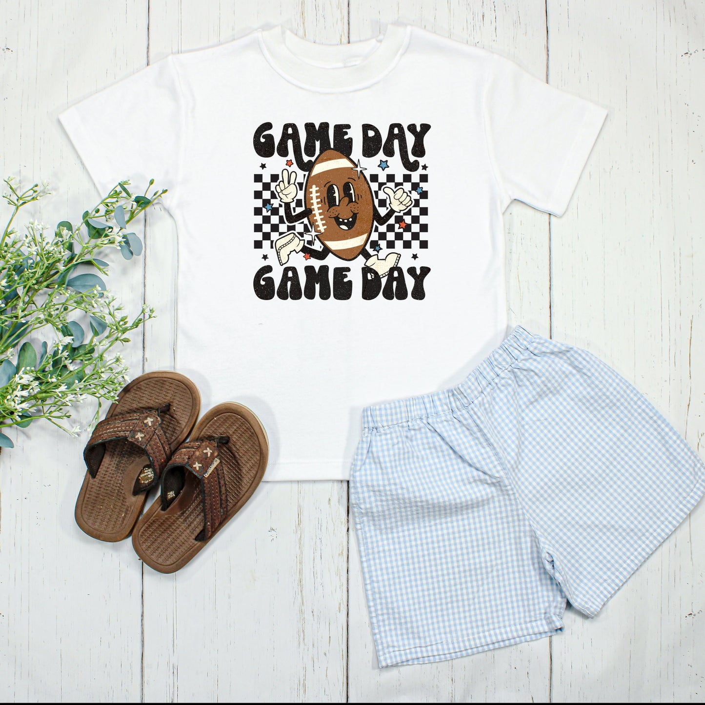 Football Game Day Design/ SEC Football/Sibling/Monogram/Ruffle/Baby/Kid/Toddler/Children/Shirt/Onesie/Bubble/Gown/Romper