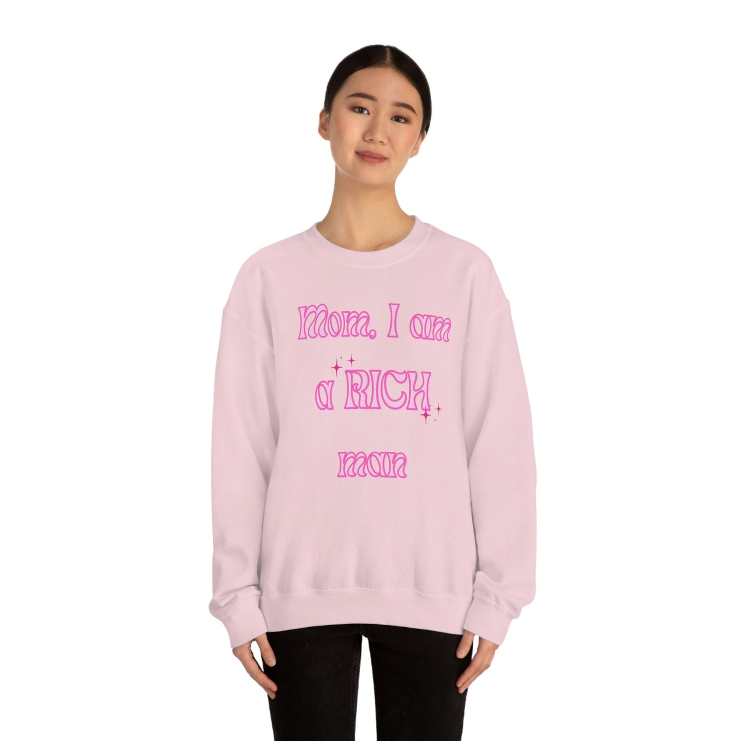 Mom I am a Rich Man crewneck, Vintage Aesthetic, Equal Rights, Empowered Woman, Feminist Gift, Trendy Shirt, Aesthetic Shirt, Gildan Crew