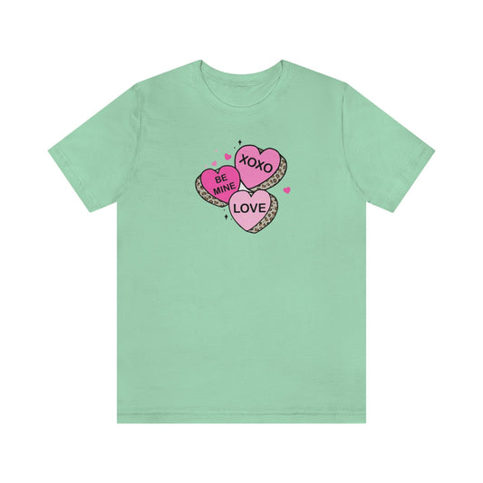 Candy Hearts Bella Canvas Tee, Candy Hearts tee, Conversation Hearts Shirt, Valentines Day Shirt, bella canvas