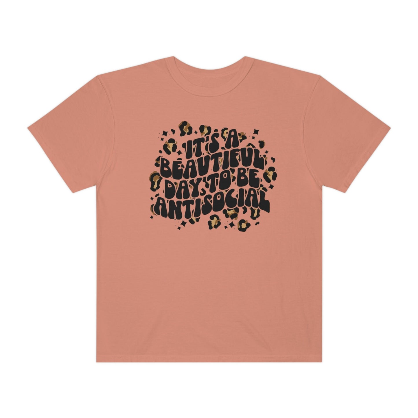 Its a beautiful day to be anti social - Comfort Color Shirt - Leopard Tee - Anti social Club Design - Oversized Shirt - Retro Shirt