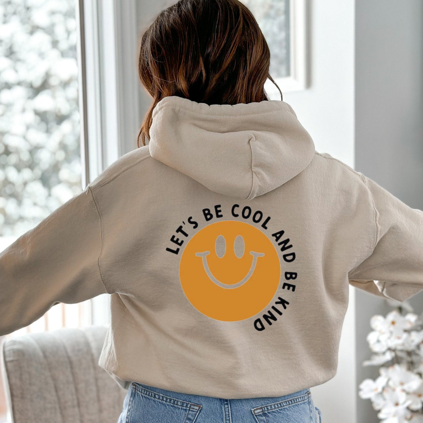 Good Days on my mind Hoodie - Retro Hoodie - Wording on back of hoodie - Smiley Hoodie - Trendy Hoodie - VSCO Hoodie