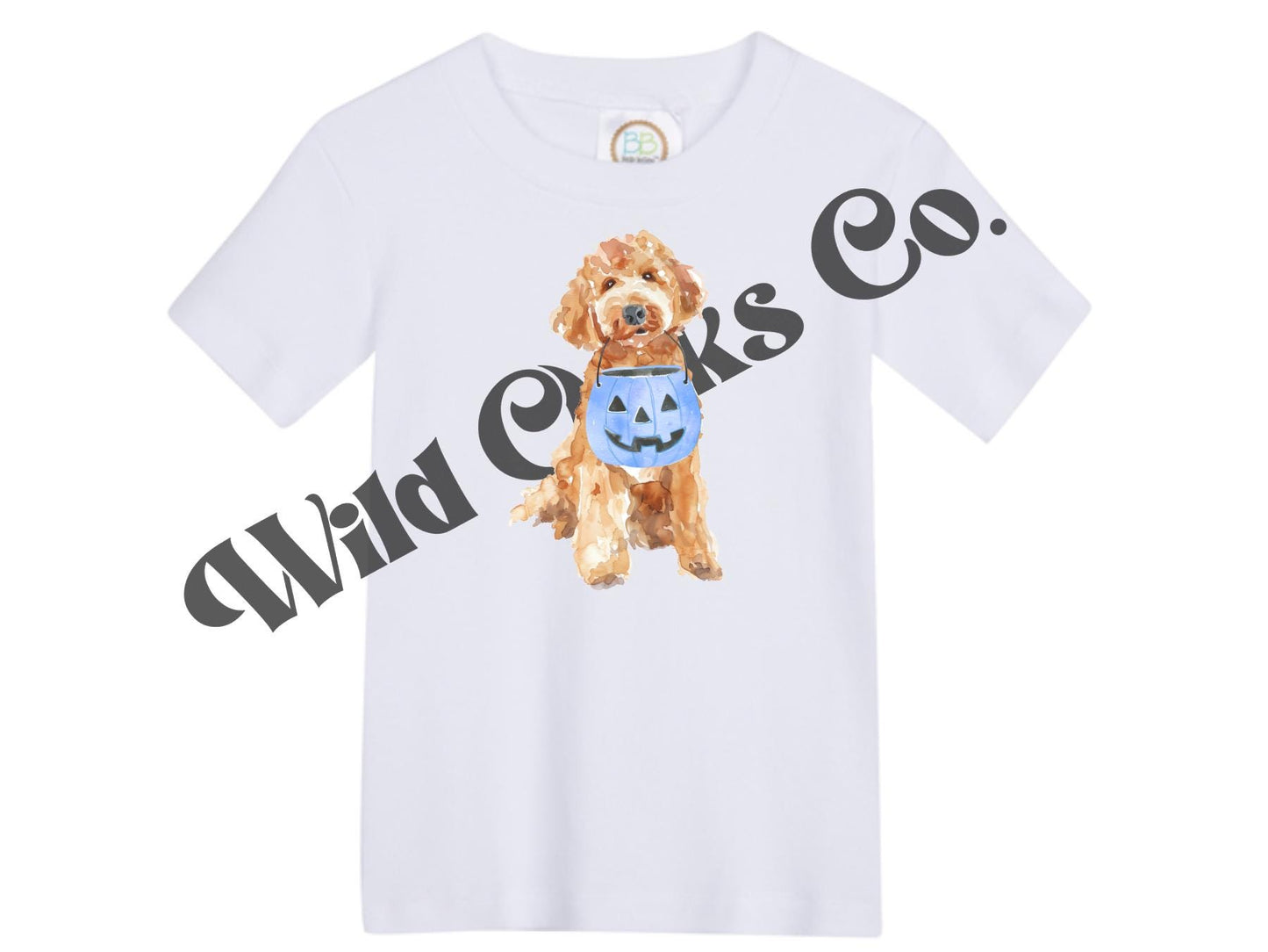 Doodle Halloween Design/ Dog/Halloween Shirt/ Bow/ Boy/Sibling/Monogram/Ruffle/Baby/Kid/Toddler/Children/Shirt/Onesie/Bubble/Gown/Romper