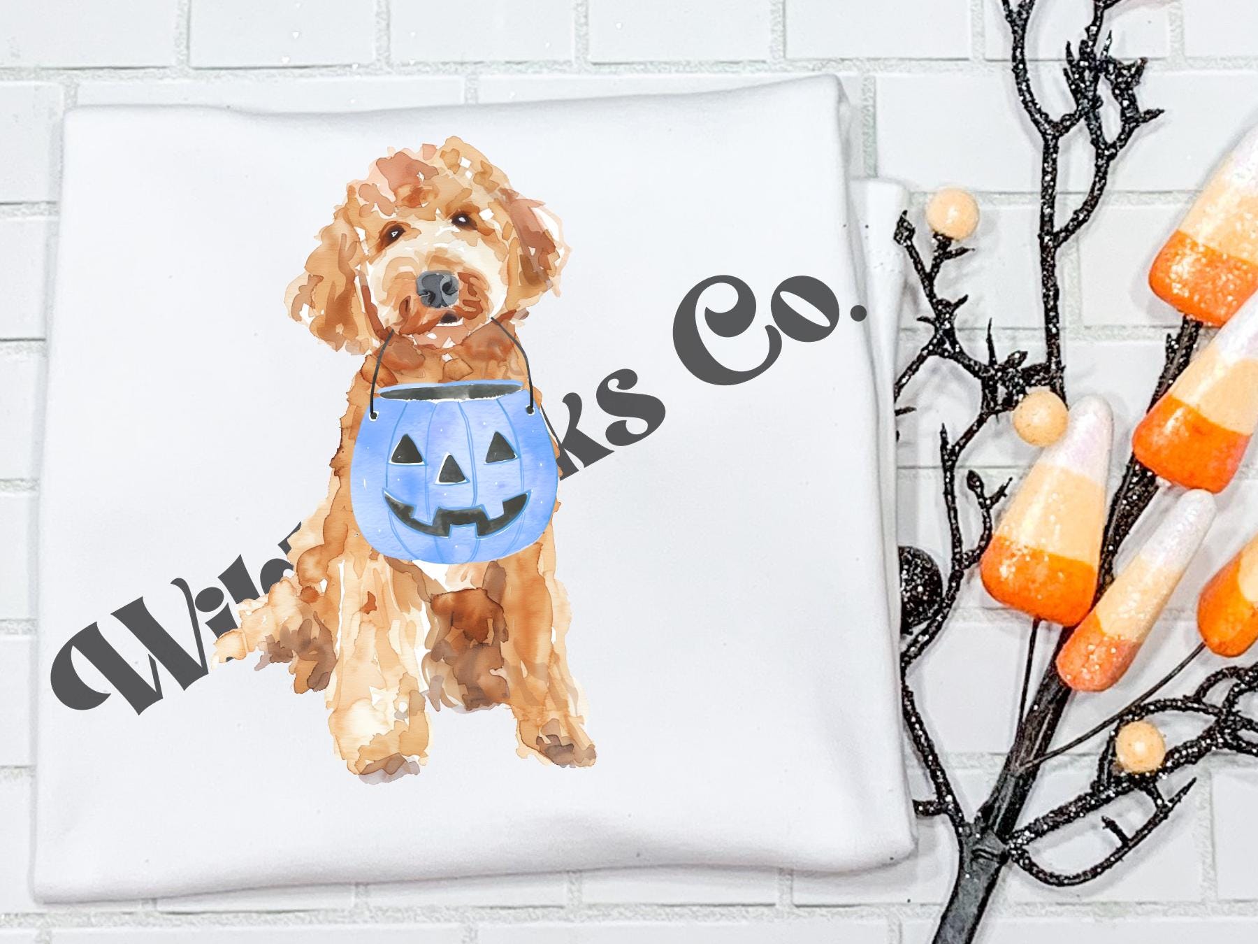 Doodle Halloween Design/ Dog/Halloween Shirt/ Bow/ Boy/Sibling/Monogram/Ruffle/Baby/Kid/Toddler/Children/Shirt/Onesie/Bubble/Gown/Romper