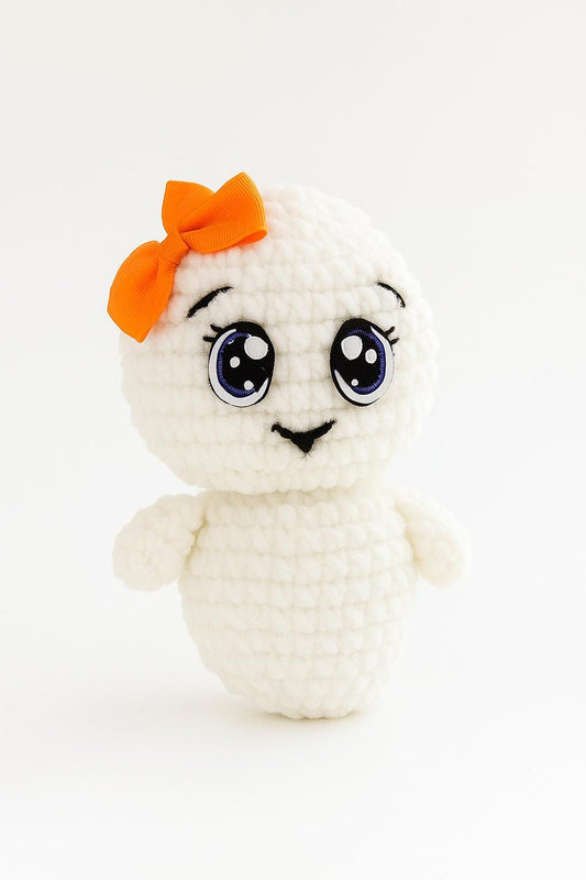 Ghost Girl Plushy Stuffed Crochet Pet | Halloween Gift | Crochet Gift | Handmade Gift | Ghost Girl | Lovey | Stuffey | Plushy